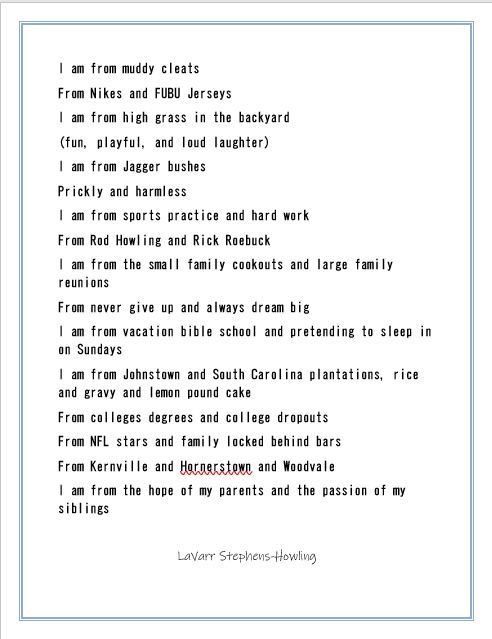 Iam Poem- By LaVarr Stephens-Howling